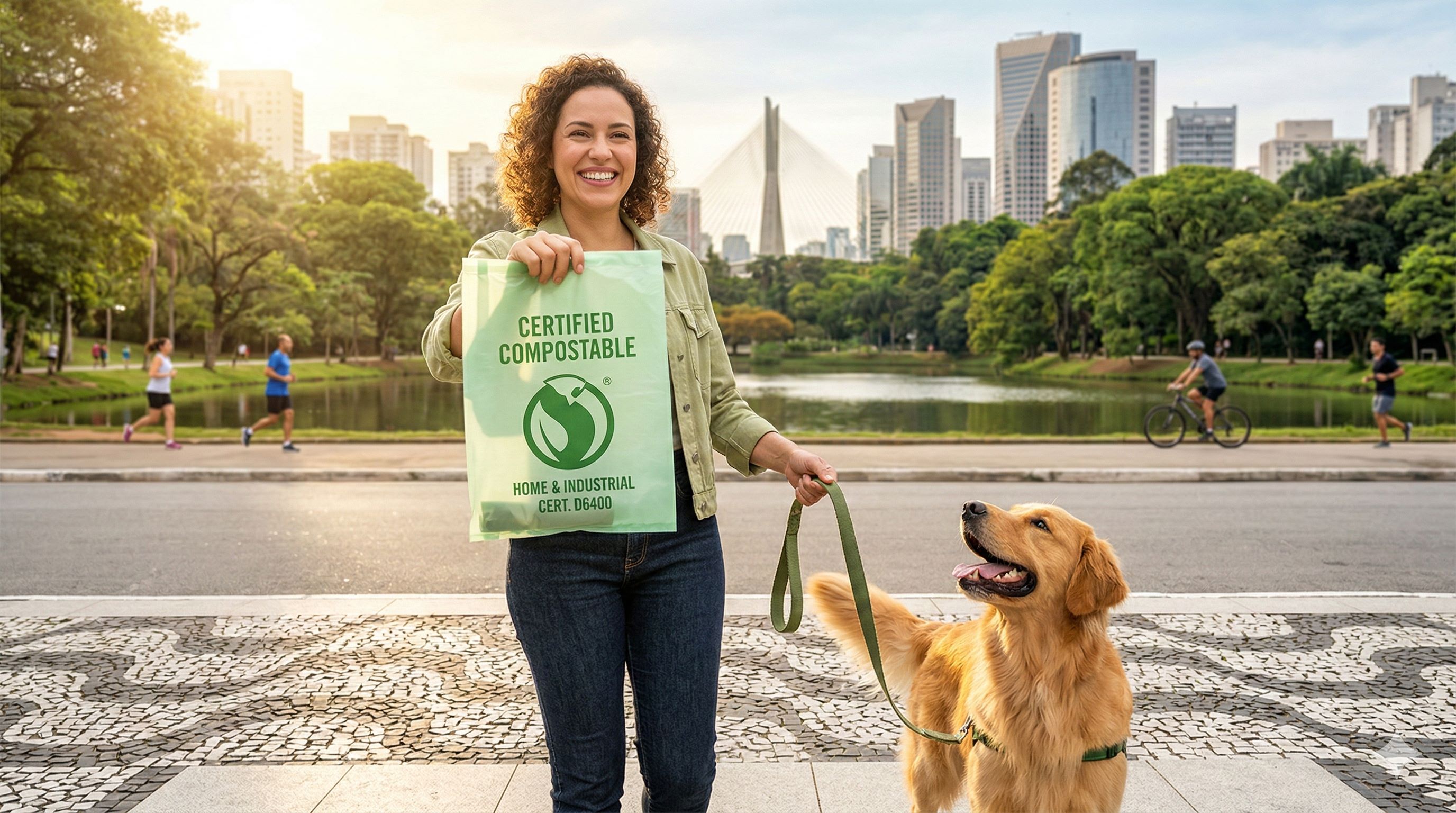 Sacolas biodegradáveis para fezes: descarte urbano seguro