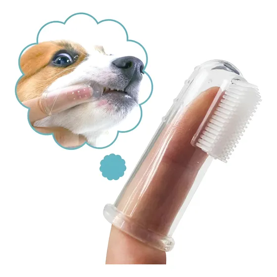 Kit 02 Escova De Dentes Tipo Dedal Para Cães Gatos Cachorro Não Se Aplica