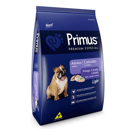 Ração Primus Premium Especial Light Adulto 15kg